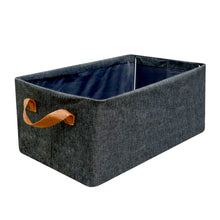 Foldable Storage Box Handles Cotton Linen Organizer for Nursery  45 cm