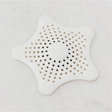 White Silicone Star Shaped Sink Filter Bathroom Hair Catcher Drain Strainers Basin