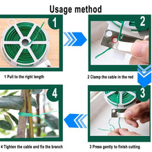 Garden Wire, Sturdy Plant Ties for Support, Garden Ties with Cutter (50 Mtr)