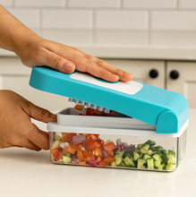 Ganesh 7 in 1 Plastic Vegetable Dicer, Blue